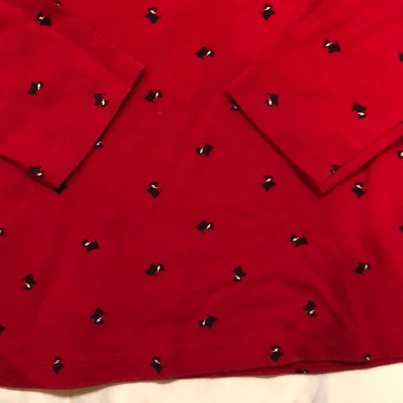 ST. John’s bay red turtleneck with dog print - Picture 3 of 6